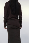 Marc le bihan long net eye skirt 2752 Terre